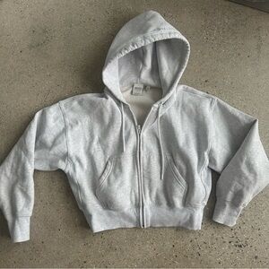Aritzia cozy sweatfleece boyfriend boxy zip hoodie